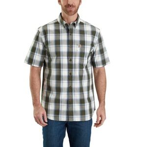 Carhartt Men’s Essentials Plaid Button Down Short Sleeve Shirt